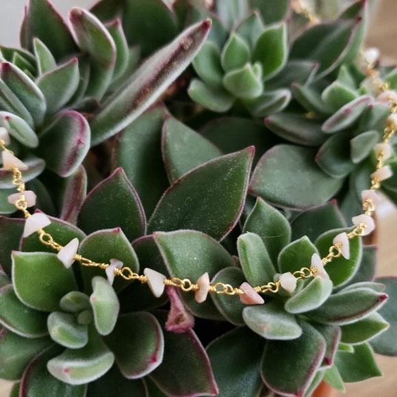 Natural Pink Opal Rosary Choker Necklace - Picture 7 of 8
